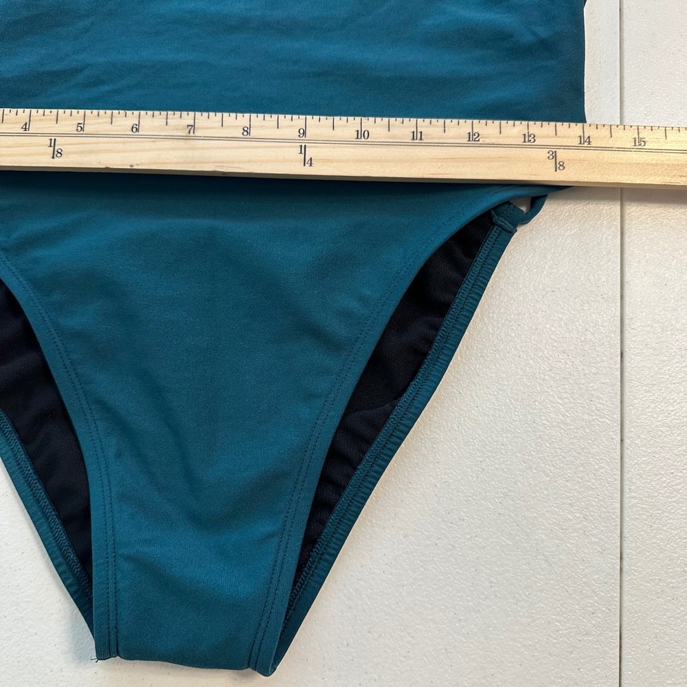 JOLYN Alyssa One Piece Swimsuit Size 34 US 8/10 Teal Open Back Athletic - Picture 8 of 12